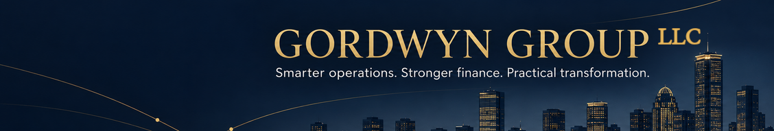 Gordwyn Group LLC — Smarter operations. Stronger finance. Practical transformation. Boston skyline.